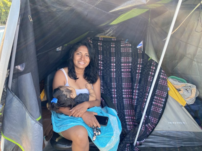Evelyn Sanchez teacher Tijuana migrant camp
