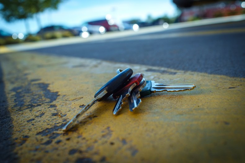 Keys on a roadside