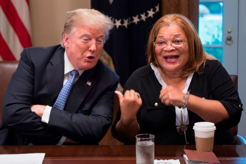 Alveda King and Donald Trump