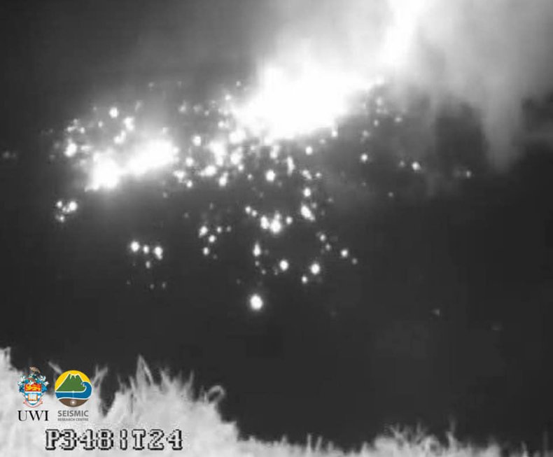 Volcanic activity at La Soufriѐre volcano