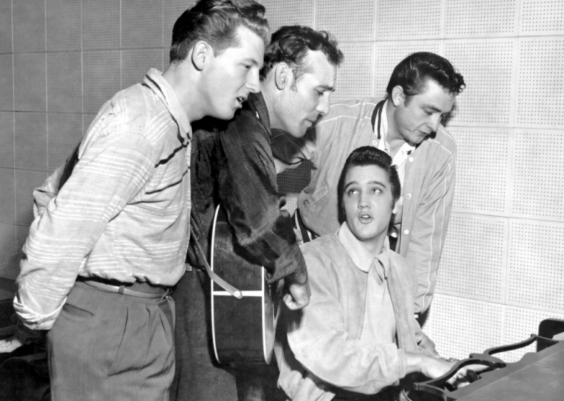 1955: Johnny Cash and Elvis Presley tour together