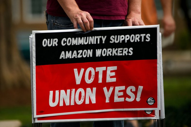 union amazon bezos sanders