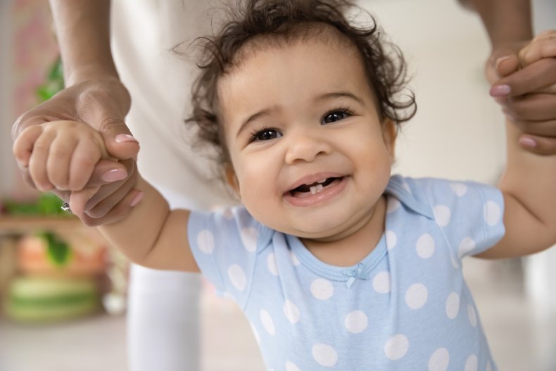 Baby smiling