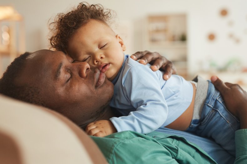 Baby with father