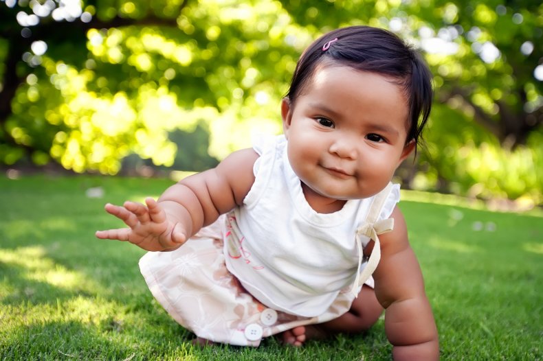 Baby crawling