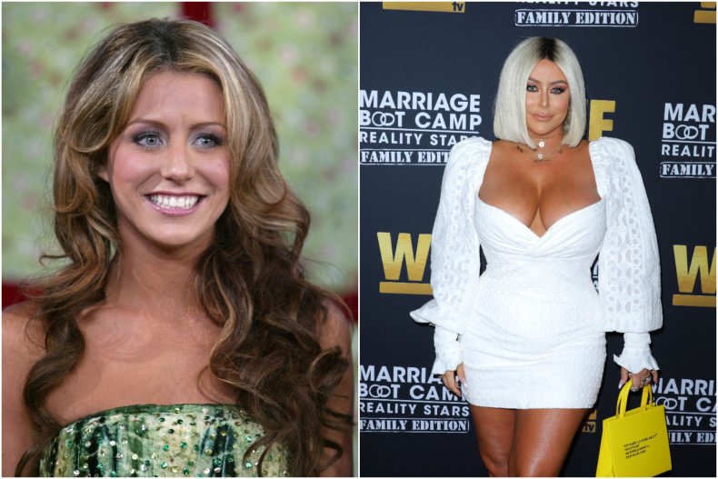 Aubrey O'Day then and now