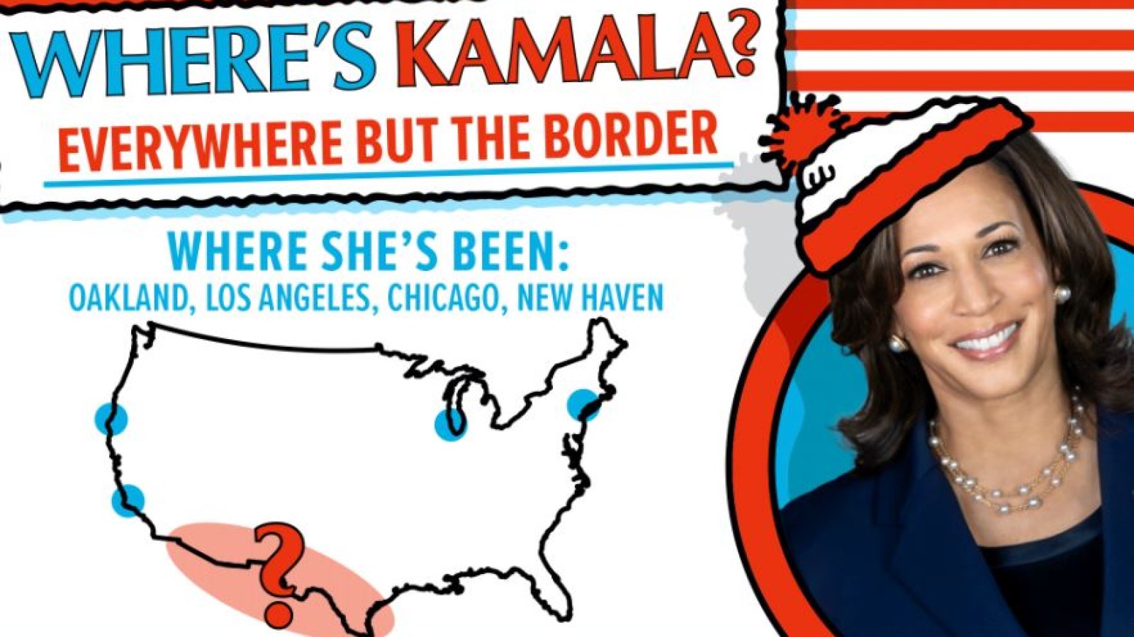 Where's Kamala?': Nikki Haley Mocks VP's Lack of Border Visit With 'Where's  Waldo' Picture