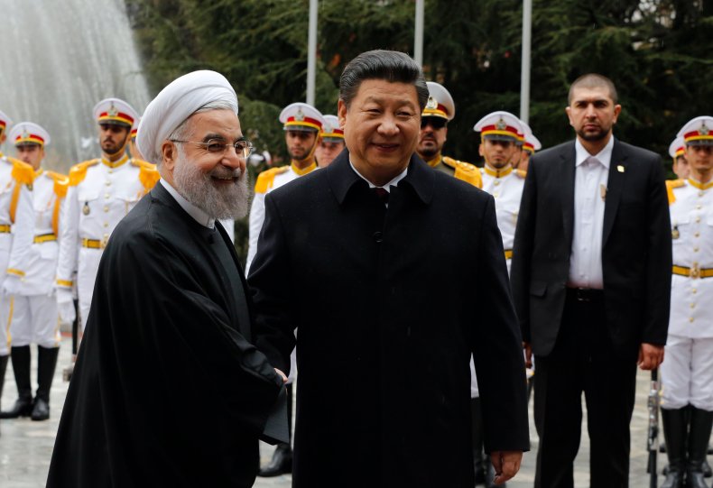 Hassan Rouhani and Xi Jinping in 2016