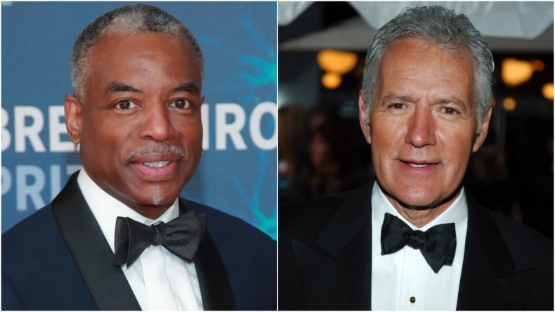 LeVar Burton Jeopardy host Alex Trebek