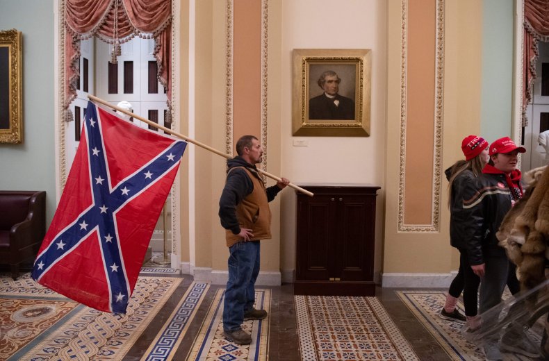 Confederate flag Capitol riots January 2021
