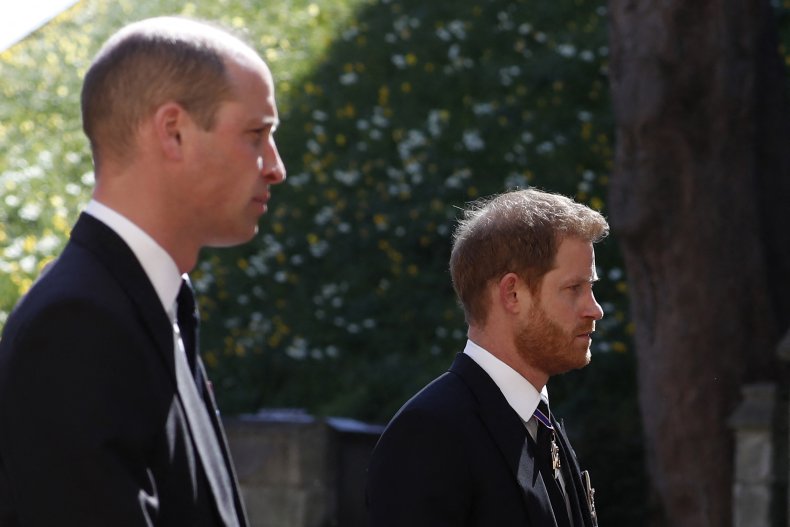 Princes Harry, William at Prince Philip's Funeral