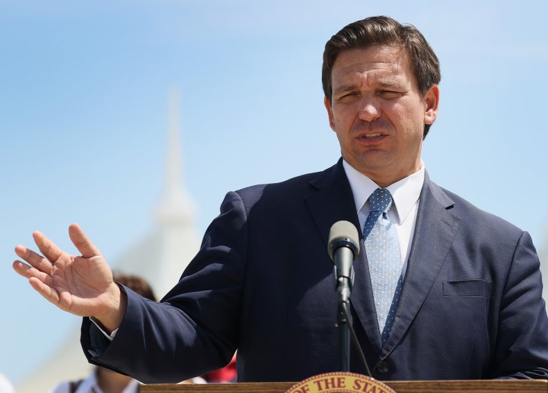 Ron DeSantis speaks to media