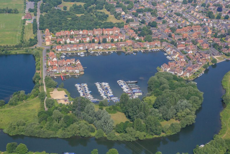 Aerial view of Abingdon, Oxfordshire