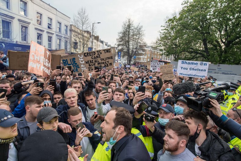 chelsea super league protest