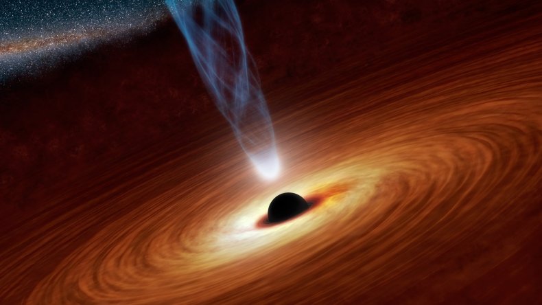 Artist's impression of black hole