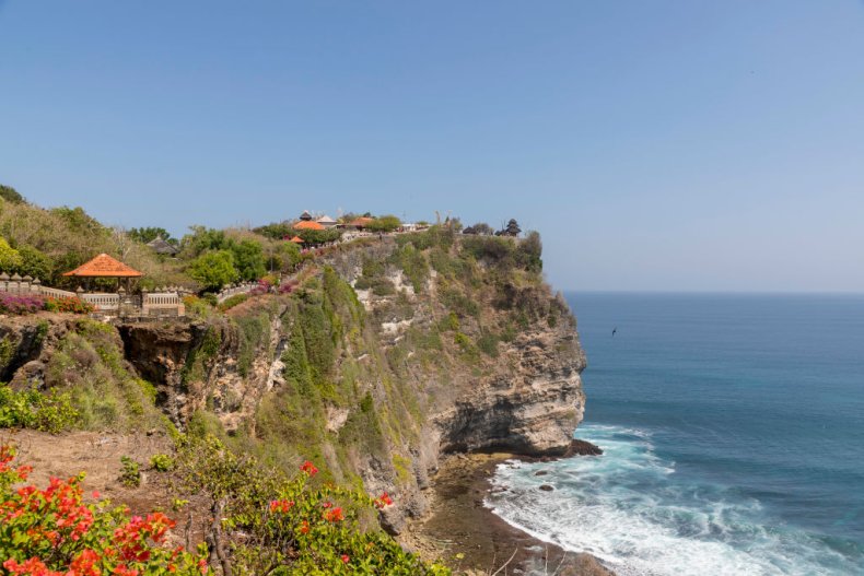 Cliff face in Bali, Indonesia