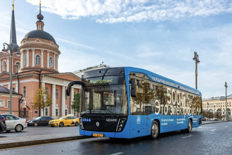moscow, russia, electric, bus,
