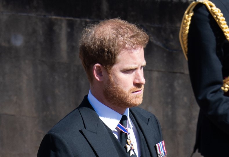 Prince Harry at Prince Philip's Funeral