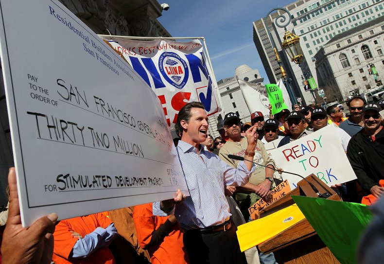 Gavin Newsom San Francisco stimulus March 2010