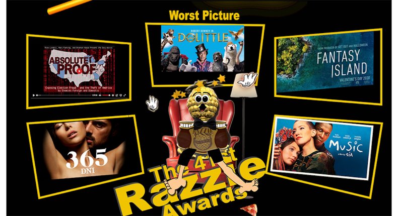 the razzies founders celebrate 40 years of awful movies and 2020 s worst pictures