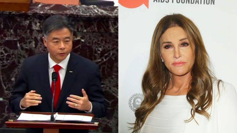 Ted Lieu and Caitlyn Jenner