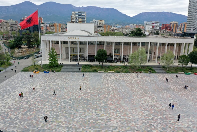 Skanderbeg Square Tirana Albania