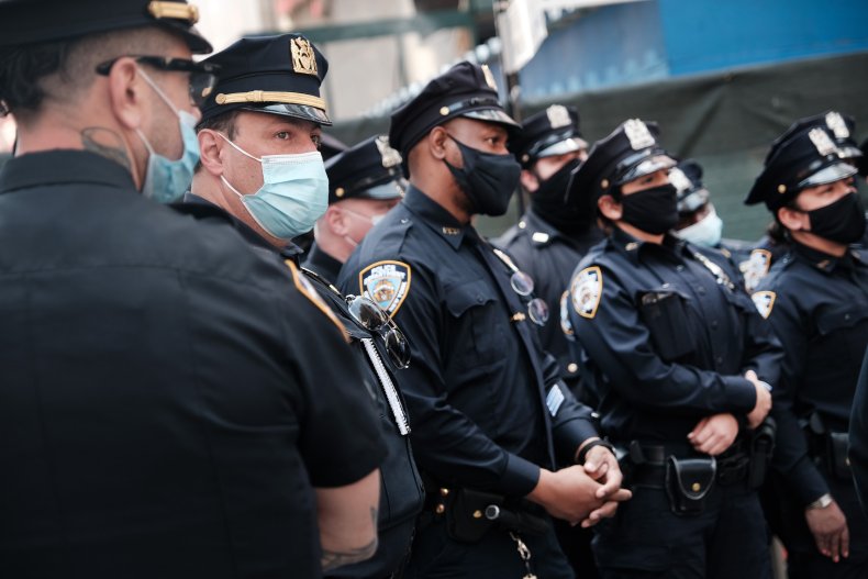 NYPD officers near Times Square