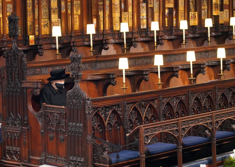 Queen Elizabeth II at Prince Philip's Funeral