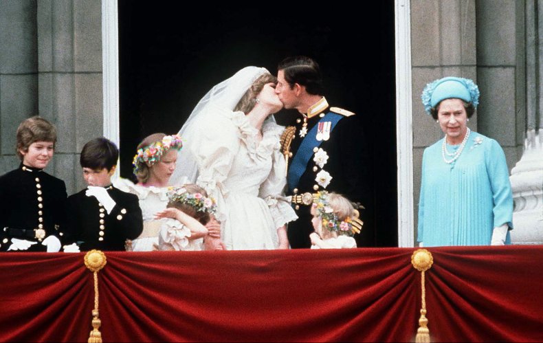 Queen at Prince Charles, Princess Diana's Wedding