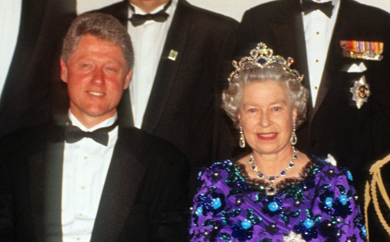 Queen Elizabeth II With Bill Clinton