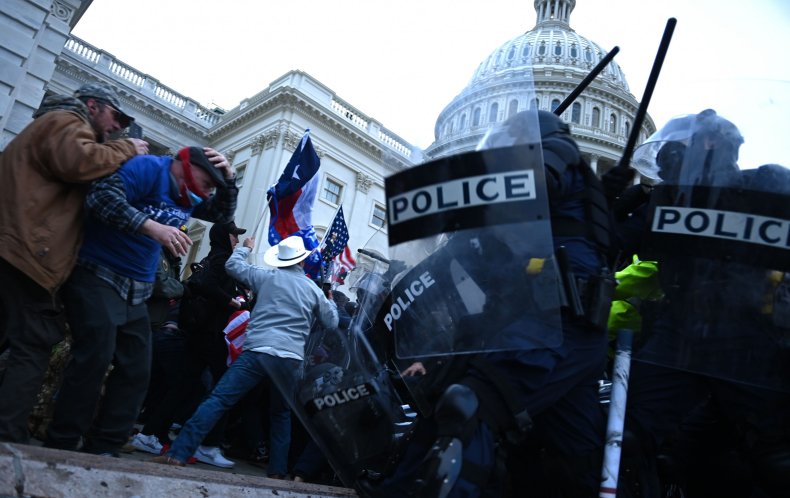 US Capitol insurrection police protesters clash