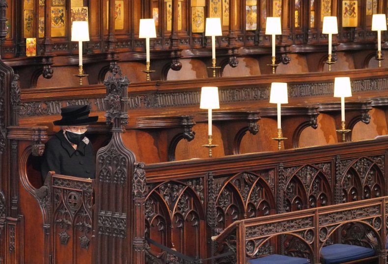 Queen Mourns Alone at Philip Funeral