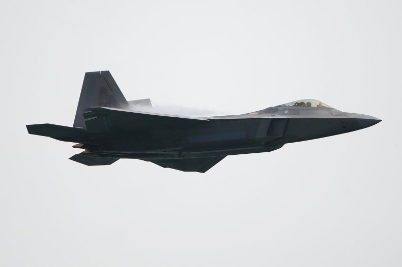 A US Air Force F-22 fighter jet