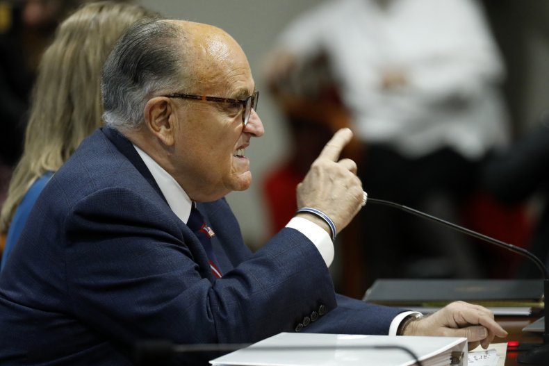 Rudy Giuliani speaks before Michigan House committee