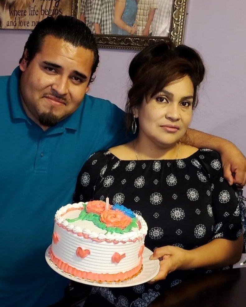 Mario Gonzalez and his mother