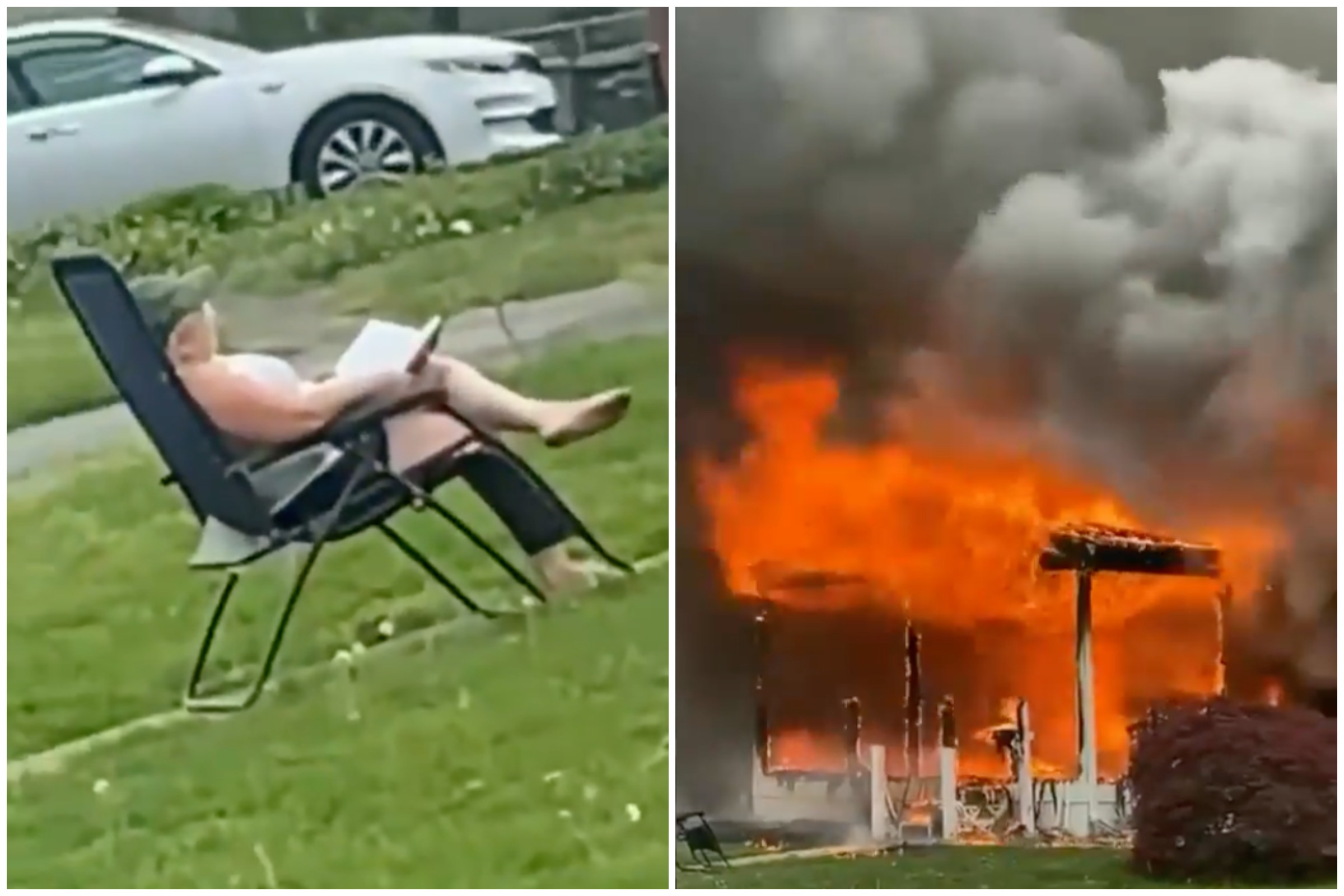 Woman Allegedly Sat in Lawn Chair Watching Fire She Set at Inhabited House