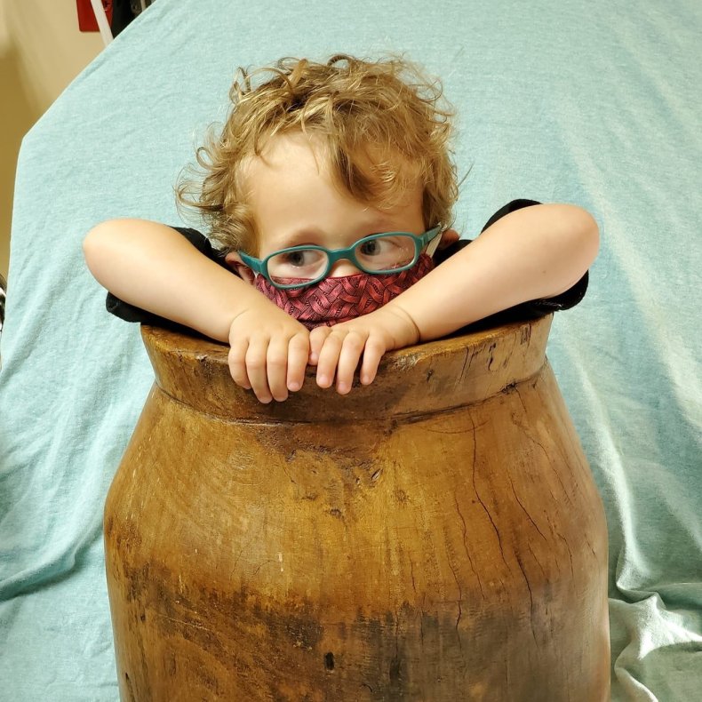 Tennessee toddler Dorian trapped in a barrel.