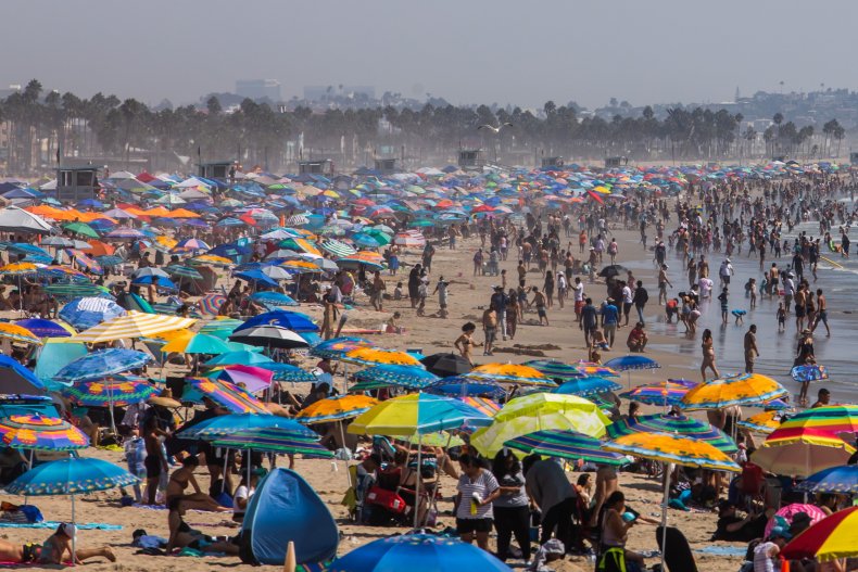 Santa Monica beach in California