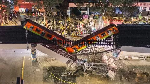 pic Mexico Train Accident https www newsweek com video mexico city train crash collapse 1588419