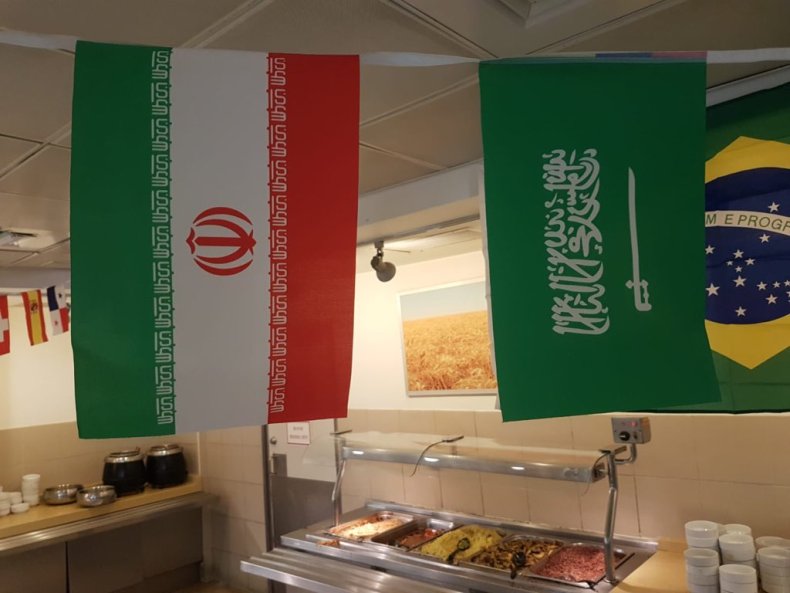 iran, saudi, arabia, flags
