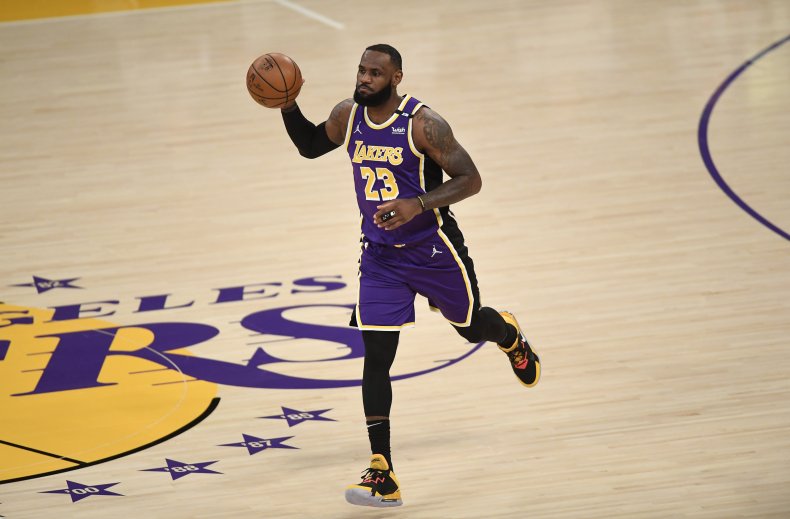 LeBron James of the Los Angeles Lakers