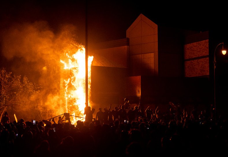 Minnesota Police Precinct Arson Fire Protests