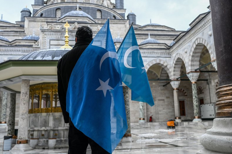 Uyghur Protestor