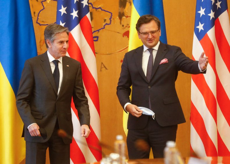Ukrainian Foreign Minister Dmytro Kuleba and Blinken