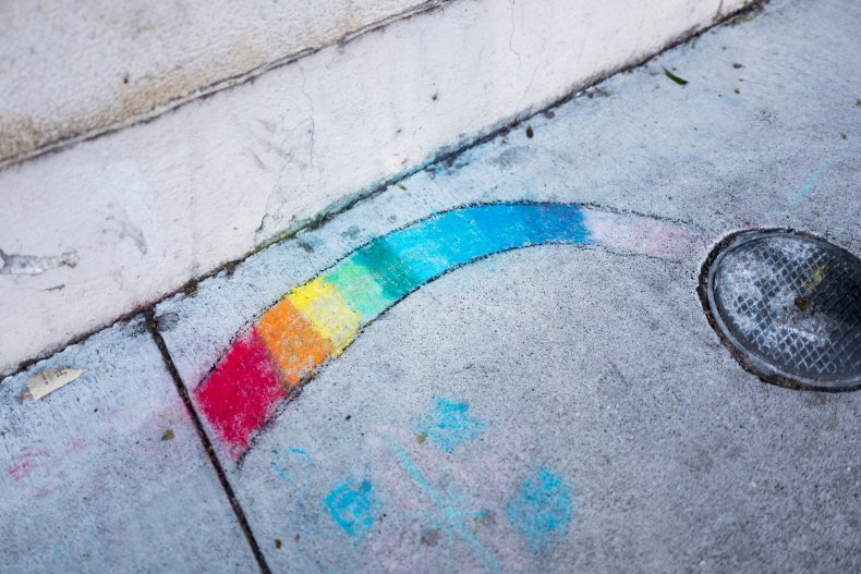 Sidewalk Chalk Rainbow