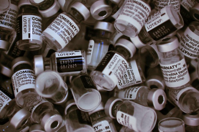 Pfizer vaccine vials pictured in Paris