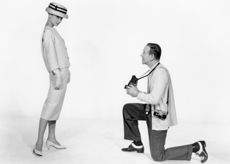 1957: Wearing Givenchy in 'Funny Face'