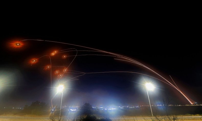 The Iron Dome shot down Palestinian rockets
