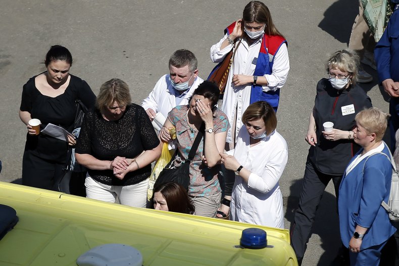 Ambulance After Shooting in Kazan, Russia