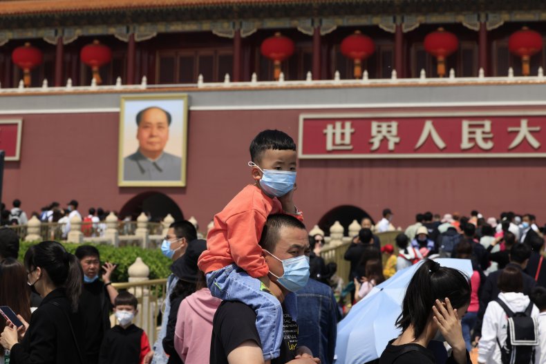 A Man and Child in China